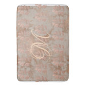 Monogramm Imitate Rose Gold Muster Bath Mat Badematte (Vorderseite Vertikal)