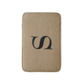 Monogramm-Imitatleinenleinwand rustikaler Badematte (Vorderseite Vertikal)