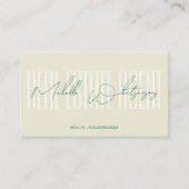 Monogramm IMMOBILIENMAKLER moderne Schrift Visitenkarte (Vorderseite)