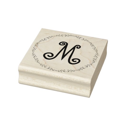 Monogramm in der Briefmarke "Whimsical Doodle Bord Gummistempel (Stempel)