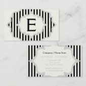 Monogramm in einem Rahmen mit schwarzen, weißen St Visitenkarte (Vorne/Hinten)