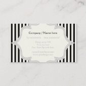 Monogramm in einem Rahmen mit schwarzen, weißen St Visitenkarte (Rückseite)