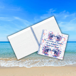 Monogramm in einer Welt der Haie, sei ein Delphin Notizblock