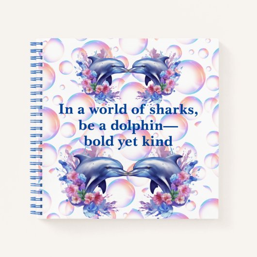 Monogramm in einer Welt der Haie, sei ein Delphin  Notizblock (Vorderseite)