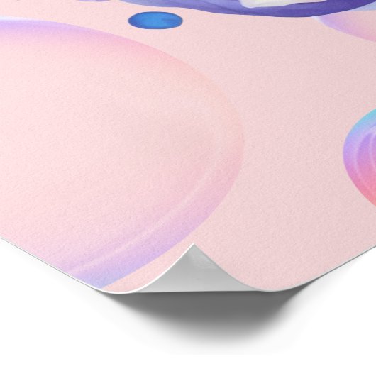 Monogramm in einer Welt der Haie, sei ein Dolphin Poster (Ecke)