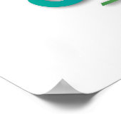 Monogramm in floraler Ausführung Poster (Ecke)