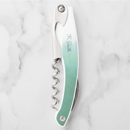 Monogramm in glatter Wasserfarbe Kellnermesser (Vorderseite)