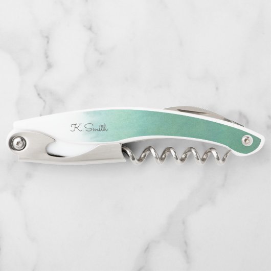 Monogramm in glatter Wasserfarbe Kellnermesser (Vorderseite)