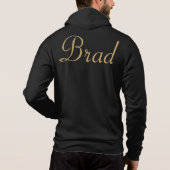 Monogramm in Gold mit unendlichem Kreis | Hoodie (Rückseite)
