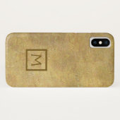 Monogramm in quadratischen Imitaten Einfache Metal Case-Mate iPhone Hülle (Rückseite (Horizontal))
