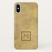 Monogramm in quadratischen Imitaten Einfache Metal Case-Mate iPhone Hülle (Rückseite)