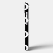 Monogramm in Schwarz und Weiß Case-Mate iPhone Hülle (Rückseite / Links)
