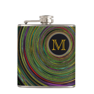 Monogramm in Spirale Flachmann