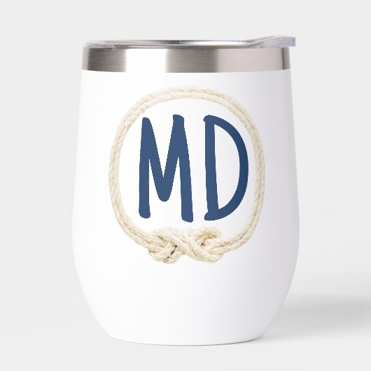 Monogramm in weißem Rahmen (Links)