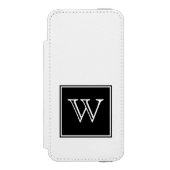 Monogramm Incipio iPhone Geldbeutel-Hülle (Folio Vorderseite)