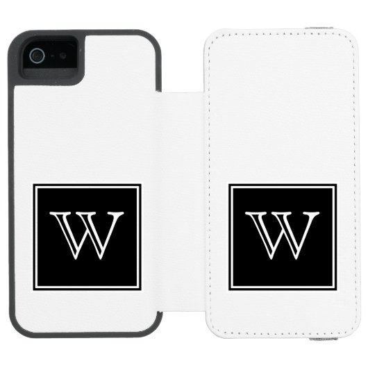 Monogramm Incipio iPhone Geldbeutel-Hülle (Folio Geöffnet)