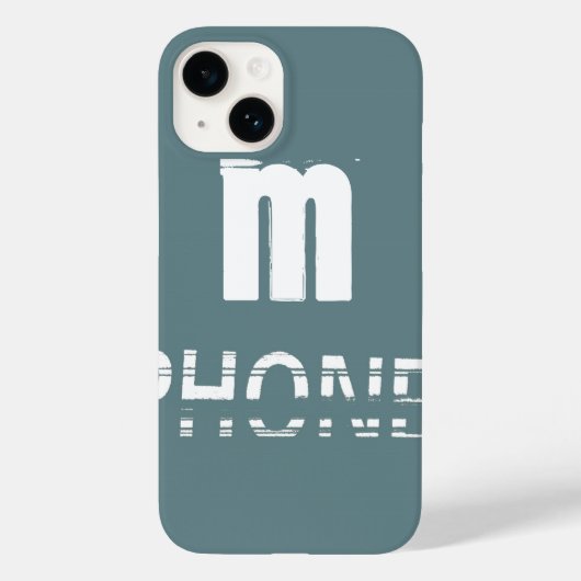 Monogramm individuell anpassbar Aquamarin Cool Case-Mate iPhone Hülle (Rückseite)
