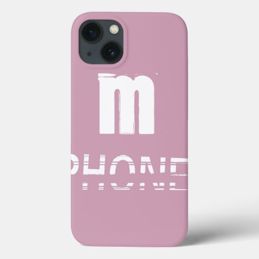 Monogramm individuell einstellbare rosa Cool Moder Case-Mate iPhone Hülle (Rückseite)