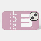 Monogramm individuell einstellbare rosa Cool Moder iPhone Hülle (Rückseite (Horizontal))