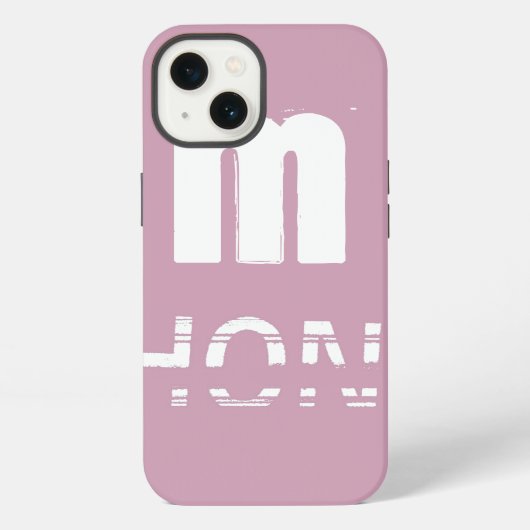 Monogramm individuell einstellbare rosa Cool Moder iPhone Hülle (Rückseite)
