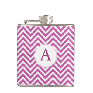 Monogramm individuelle Anfangsbuchstaben modern li Flachmann