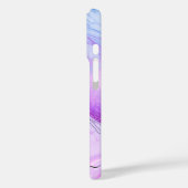 Monogramm-Individuelle Name aus lila Marmor Einzig Case-Mate iPhone Hülle (Rückseite / Links)