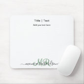 Monogramm | INDIVIDUELLE NAME | Benutzerdefinierte Mousepad (Mit Mouse)