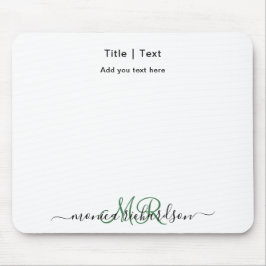 Monogramm | INDIVIDUELLE NAME | Benutzerdefinierte Mousepad