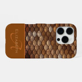 Monogramm Individuelle Name Metallische Meerjungen iPhone Hülle (Rückseite (Horizontal))