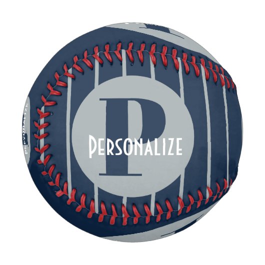 Monogramm Individuelle Name Personalisiert Basebal Baseball (Vorderseite Links)