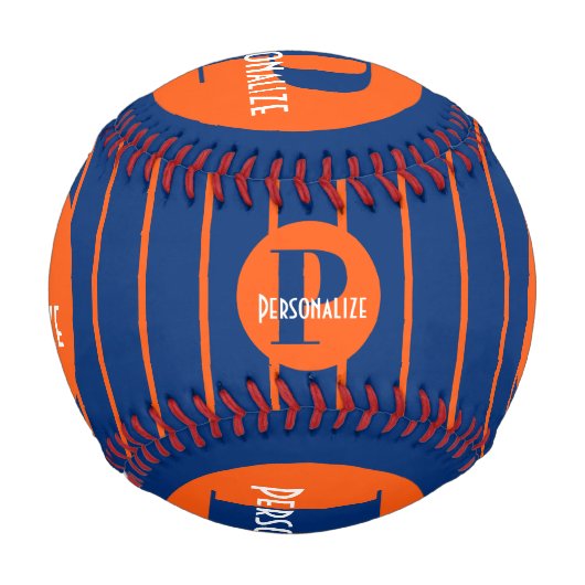 Monogramm Individuelle Name Personalisiert Basebal Baseball (Vorderseite)