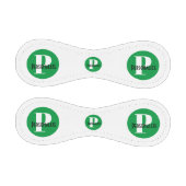 Monogramm Individuelle Name Personalisiert grün Baseball (Paneele)