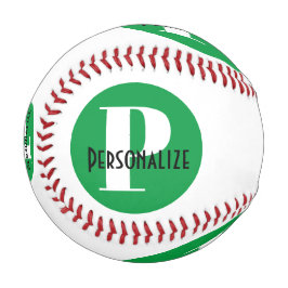 Monogramm Individuelle Name Personalisiert grün Baseball