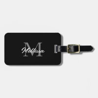 Monogramm Individuelle Name Schwarz-weiß SImple Mi