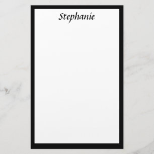 Monogramm Individuelle Name Schwarze Grenzen Hochz Briefpapier