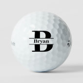 Monogramm Individuelle Name Typografie Einfache Sc Golfball (Vorderseite)