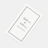 Monogramm Individuelle Name Wedding Simple Minimal Serviette (Ecke)