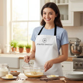 Monogramm Individuelle Name weiß und schwarz Schürze