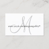 Monogramm individuelle Visitenkarten Visitenkarte (Rückseite)