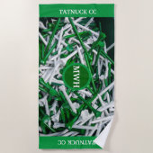 Monogramm individuelles Golf/Strandtuch Strandtuch (Vorderseite)