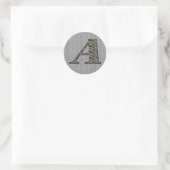 Monogramm Initial A Hydrangea Floral Sticker (Tasche)