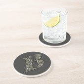 Monogramm Initial B Hydrangea Floral Drink Unterse Sandstein Untersetzer (Seite)