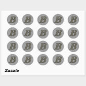 Monogramm Initial B Hydrangea Floral Sticker (Blatt)