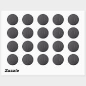 Monogramm Initial Black Wax Siegel Sticker (Blatt)