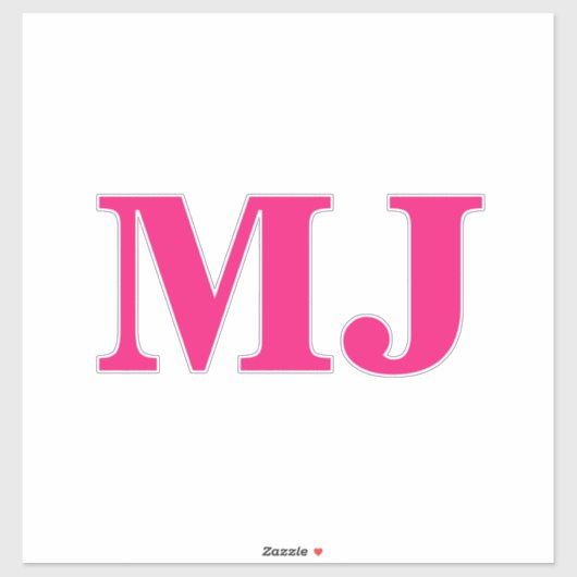 Monogramm Initial-Button Fett-Individuelle Name-Et Aufkleber (Blatt)