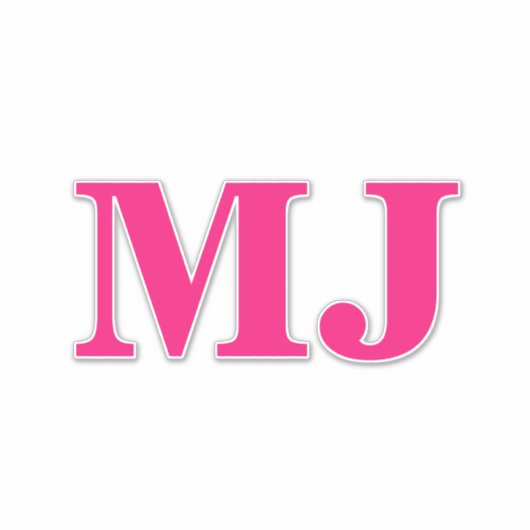 Monogramm Initial-Button Fett-Individuelle Name-Et Aufkleber (Vorderseite)