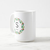 Monogramm initial - Christmas Kaffeetasse (Vorderseite Links)