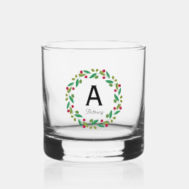 Monogramm initial - Christmas Whiskyglas
