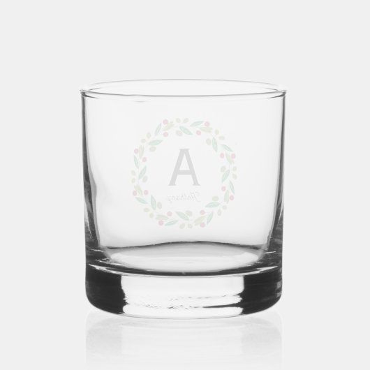 Monogramm initial - Christmas Whiskyglas (Rückseite)