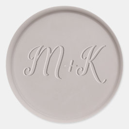 Monogramm Initial Clay Wax Siegel Sticker